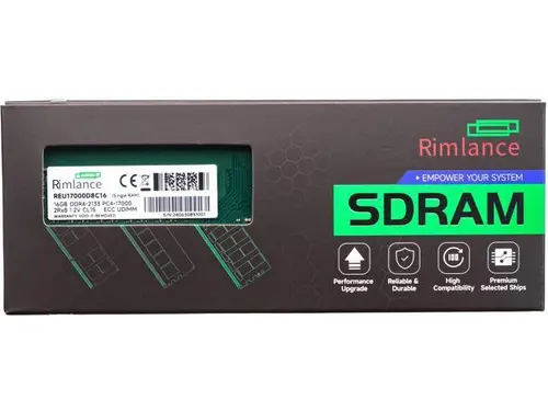 Rimlance 16GB (1X16GB) 1.2V DDR4 2133MHz PC4-17000 ECC UDIMM 2RX8