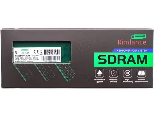 Rimlance 16GB (1X16GB) 1.2V DDR4 2933MHz PC4-23400 ECC UDIMM 1RX8