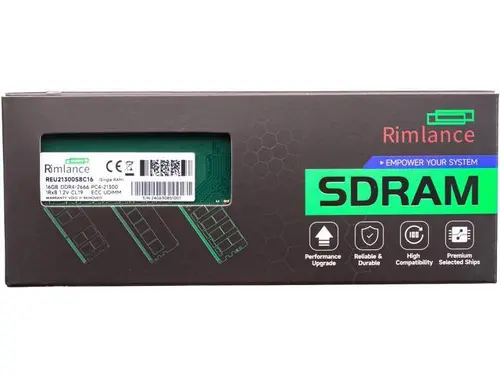 Rimlance 16GB (1X16GB) 1.2V DDR4 2666MHz PC4-21300 ECC UDIMM 1RX8