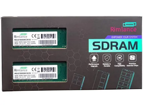 Rimlance 32GB (2X16GB) 1.2V DDR4 2666MHz PC4-21300 ECC UDIMM 2RX8
