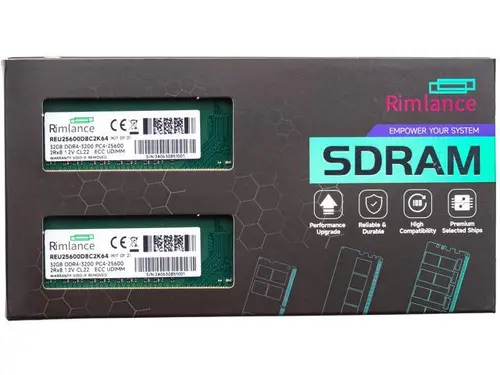 Rimlance 64GB (2X32GB) 1.2V DDR4 3200MHz PC4-25600 ECC UDIMM 2RX8