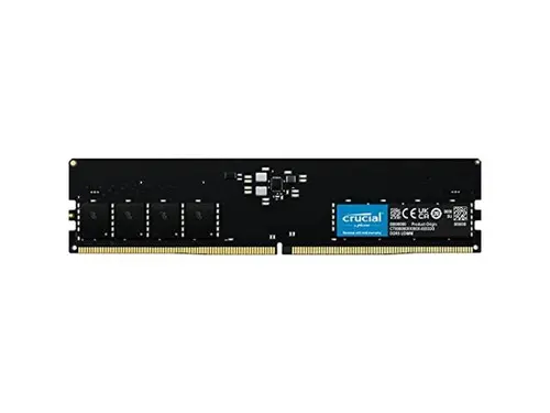 crucial 16gb ddr5 4800 pc5-38400 cl40 single channel desktop memory module ct16g48c40u5 - black