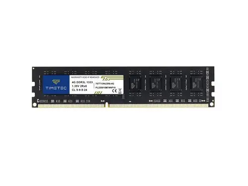 Timetec 4GB DDR3 / DDR3L 1333MHz PC3-10600 Non ECC Unbuffered 1.5V / 1.35V CL9 Dual Rank for Dell Optiplex 780 DT/MT/SFF Memory Ram Upgrade and...