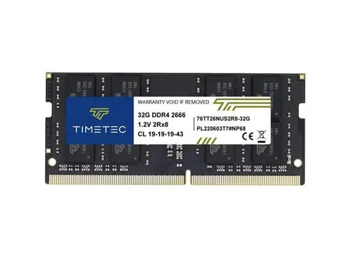 Timetec 32GB DDR4 2666MHz (PC4-2666V) PC4-21300 SODIMM Laptop RAM 260-Pin 1.2V CL19 Non-ECC Unbuffered Memory Module for Laptop, Notebook, Mini...