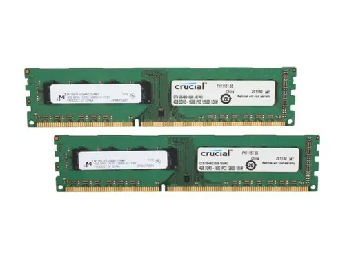 Crucial 8GB (2 x 4GB) DDR3L 1600 (PC3L 12800) Desktop Memory Model CT2KIT51264BD160B