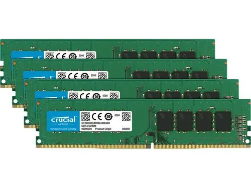 Crucial 64GB (4 x 16GB) DDR4 2400MHz DRAM (Desktop Memory) CL17 1.2V DR DIMM (288-pin) CT4K16G4DFD824A
