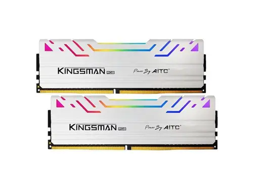 KINGSMAN RGB 16GB(8GBX2) 288-Pin PC RAM DDR4 3200 (PC4 25600) Desktop Memory Model UDIMM-WHITE
