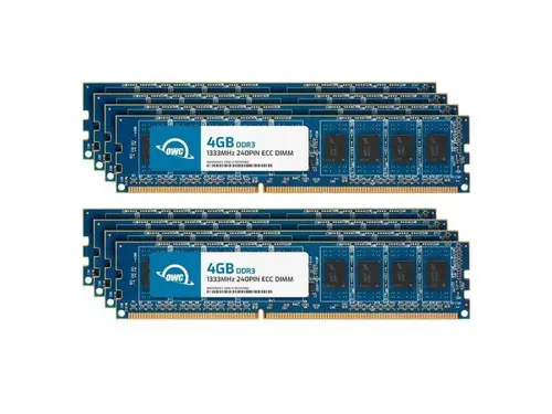 OWC 32GB (8x4GB) DDR3L 1333 PC3L-10600 CL9 2Rx8 240-pin 1.35V ECC Unbuffered UDIMM Memory RAM Module Upgrade Kit for Select Desktops, Workstations,...