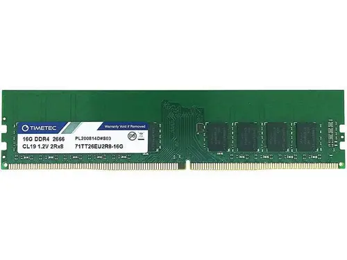 Timetec Hynix IC 16GB DDR4 2666MHz PC4-21300 Unbuffered ECC 1.2V CL19 2Rx8 Dual Rank 288 Pin UDIMM Server Memory