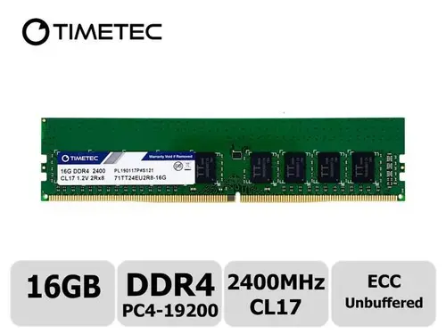 Timetec 16GB Compatible for Synology RS1619xs+, RS2418+, RS2418RP+, RS2818RP+, RS3617xs+, RS3617RPxs, RS3618xs, RS4017xs+ DDR4 2400Mhz 1.2V ECC...
