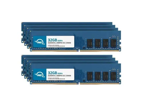 OWC 256GB (8x32GB) DDR4 3200MHz PC4-25600 CL22 2RX8 ECC Unbuffered UDIMM 1.2V 288-pin Workstation Server Memory RAM