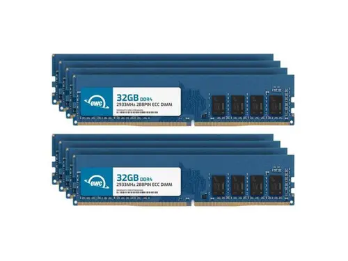 OWC 256GB (8x32GB) DDR4 2933MHz PC4-23400 CL21 2RX8 ECC Unbuffered UDIMM 1.2V 288-pin Workstation Server Memory RAM