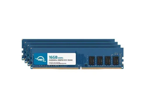OWC 64GB (4x16GB) DDR4 2400MHZ PC4-19200 CL17 2RX8 ECC Unbuffered UDIMM 1.2V 288-pin Workstation Server Memory RAM