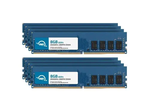 OWC 64GB (8x8GB) DDR4 2666MHz PC4-21300 CL19 1RX8 Non-ECC UDIMM 1.2V 288-pin Desktop Memory RAM Upgrade for PC