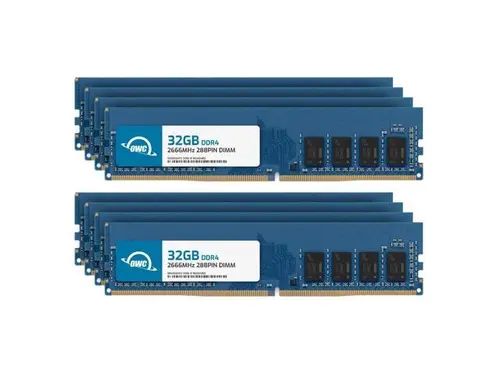 OWC 256GB (8x32GB) DDR4 2666MHz PC4-21300 CL19 2RX8 Non-ECC UDIMM 1.2V 288-pin Desktop Memory RAM Upgrade for PC