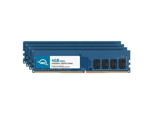 OWC 16GB (4x4GB) DDR4 2400MHZ PC4-19200 CL17 1RX8 Non-ECC UDIMM 1.2V 288-pin Desktop Memory RAM Upgrade for PC