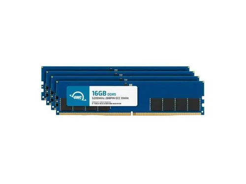 OWC 64GB (4x16GB) DDR5 5200 PC5-41600 CL42 1Rx8 288-pin 1.1V ECC Unbuffered UDIMM Memory RAM Module Upgrade Kit for Select Workstations or Servers