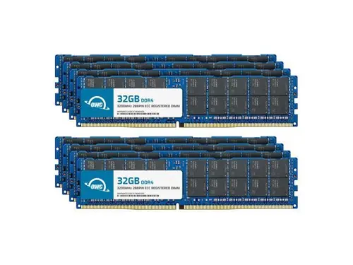 OWC 256GB (8x32GB) DDR4 3200MHz PC4-25600 CL22 2RX4 ECC Registered RDIMM 1.2V 288-pin Memory RAM Upgrade for Server