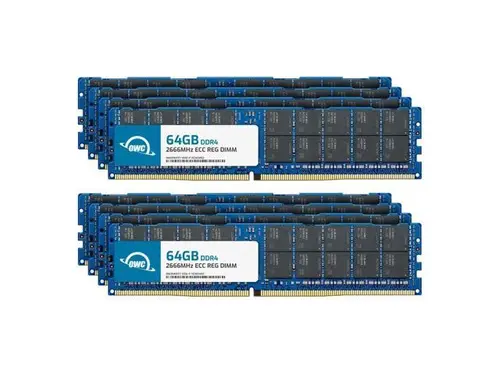 OWC 512GB (8x64GB) DDR4 2666MHz PC4-21300 CL19 2RX4 ECC Registered RDIMM 1.2V 288-pin Memory RAM Upgrade for Server
