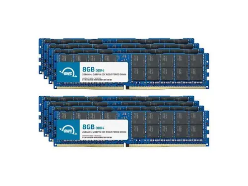 OWC 64GB (8x8GB) DDR4 2666MHz PC4-21300 CL19 1RX4 ECC Registered RDIMM 1.2V 288-pin Memory RAM Upgrade for Server