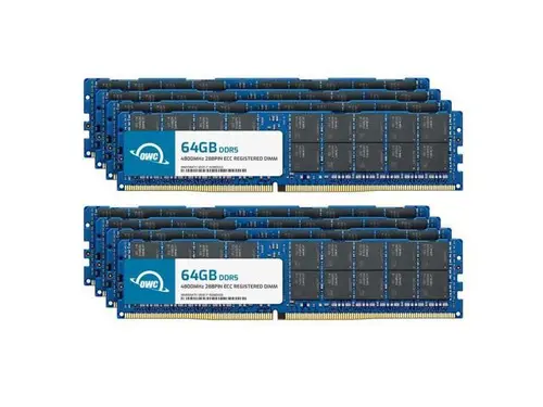 OWC 512GB (8x64GB) DDR5 4800 PC5-38400 CL40 2Rx4 288-pin 1.1V ECC Registered RDIMM Memory RAM Module Upgrade Kit for Select Workstations or Servers