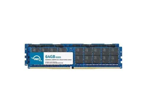 OWC 128GB (2x64GB) DDR5 5600 PC5-44800 CL46 2Rx4 288-pin 1.1V ECC Registered RDIMM Memory RAM Module Upgrade Kit for Select Workstations or Servers