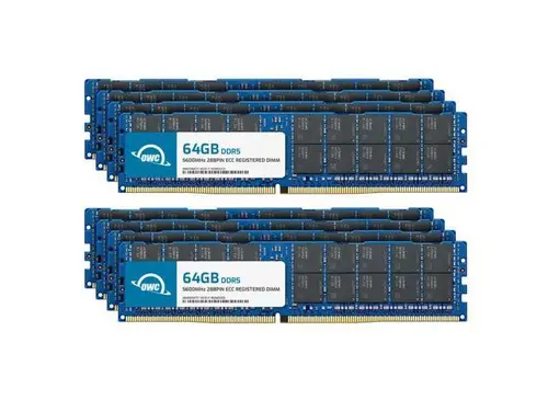 OWC 512GB (8x64GB) DDR5 5600 PC5-44800 CL46 2Rx4 288-pin 1.1V ECC Registered RDIMM Memory RAM Module Upgrade Kit for Select Workstations or Servers
