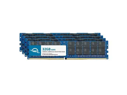 OWC 128GB (4x32GB) DDR5 4800 PC5-38400 CL40 2Rx8 288-pin 1.1V ECC Registered RDIMM Memory RAM Module Upgrade Kit Compatible with ThinkStation P5