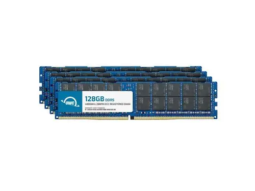 OWC 512GB (4x128GB) DDR5 4800 PC5-38400 CL40 4Rx4 288-pin 1.1V ECC Registered RDIMM Memory RAM Module Upgrade Kit Compatible with ThinkSystem SR950 V3