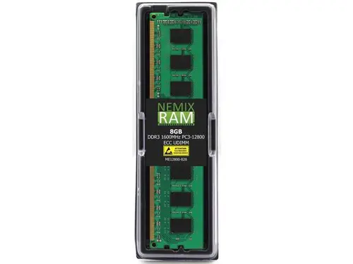 NEMIX RAM 8GB (1X8GB) DDR3 1600MHZ PC3-12800 2Rx8 1.35V 240-PIN ECC UDIMM Unbuffered Memory