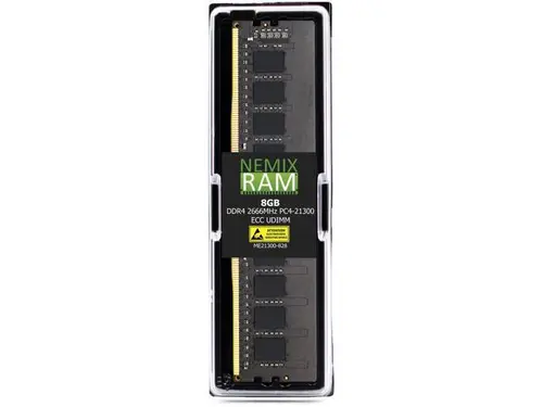 NEMIX RAM 8GB (1X8GB) DDR4 2666MHZ PC4-21300 1Rx8 1.2V 288-PIN ECC Unbuffered UDIMM Memory