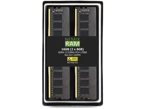 NEMIX RAM 16GB (2X8GB) DDR4 2133MHZ PC4-17000 1Rx8 1.2V 288-PIN Non-ECC UDIMM Unbuffered Desktop Memory KIT