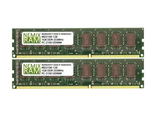 NEMIX RAM 2GB (2X1GB) DDR 266MHZ PC2100 2Rx8 2.5V 184-PIN Non-ECC UDIMM Unbuffered Desktop Memory KIT