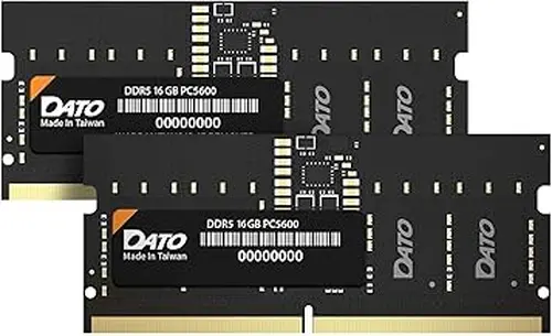DATO DDR5 SODIMM 32GB Kit 16GBx2 Laptop RAM 5600MHz PC5-44800 CL46 1.1V 262-Pin Non-ECC unbuffered dimm, Notebook Memory Module