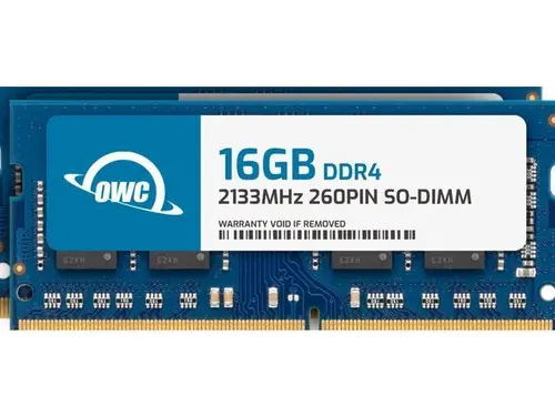 OWC 32GB (2x16GB) DDR4 2133MHZ PC4-17000 CL15 2RX8 Non-ECC SODIMM 1.2V 260-pin Laptop Notebook Memory RAM Upgrade Module