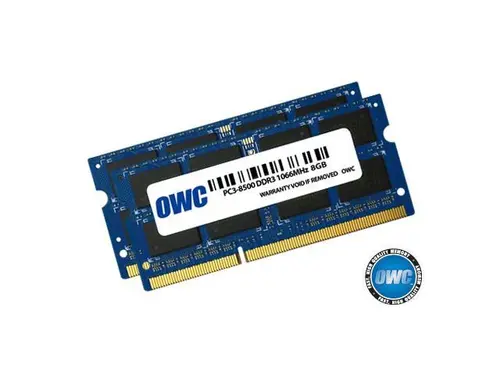 OWC 16.0GB (2x 8GB) DDR3 PC3-8500 1066MHz Memory Upgrade Kit For Mac mini 2010, MacBook 2010, & MacBook Pro 13' 2010 Models. Model OWC8566DDR3S16P