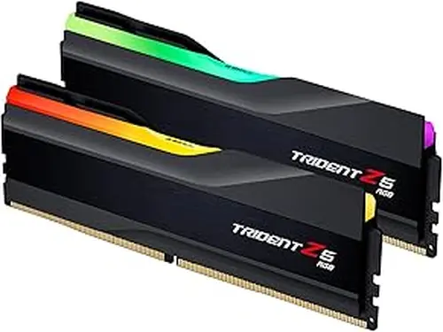 G.SKILL Trident Z5 RGB Series DDR5 RAM (Intel XMP 3.0) 64GB (2x32GB) 6400MT/s CL32-39-39-102 1.40V Desktop Computer Memory U-DIMM - Matte Black (F5-6400J3239G32GX2-TZ5RK)