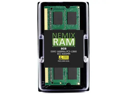 NEMIX RAM 8GB (1X8GB) DDR3 1600MHZ PC3-12800 2Rx8 1.35V 203-PIN ECC SODIMM Compatible with Supermicro MEM-DR380L-SL03-ES16 ECC Unbuffered Memory