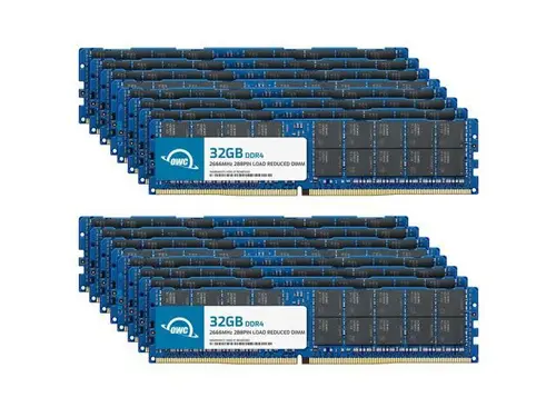 OWC 512GB (16x32GB) DDR4 2666 PC4-21300 CL19 2Rx4 288-pin 1.2V ECC Registered RDIMM Memory RAM Module Upgrade Compatible with Synology...