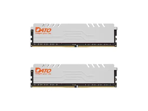 DATO 16GB (2x8GB) DDR4 3200MHz Gaming Desktop RAM, UDIMM, PC4-25600, CL16, 1.35V, 288-Pin, Non-ECC, Heatsink, white