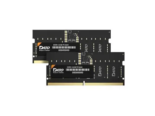 DATO 64GB (2x32GB) DDR5 5600MHz SODIMM Laptop Memory RAM, PC5-44800, CL46, 1.1V, 262-Pin, Non-ECC, Unbuffered