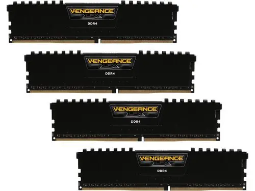 CORSAIR Vengeance LPX 16GB (4 x 4GB) DDR4 2400 (PC4 19200) Desktop Memory Model CMK16GX4M4A2400C16