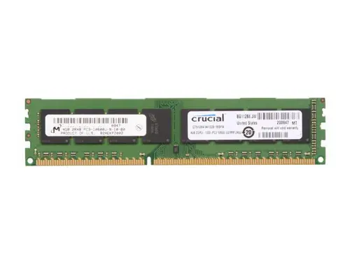 Crucial 4GB 240-Pin PC RAM DDR3 1333 (PC3 10600) Desktop Memory Model CT51264BA1339