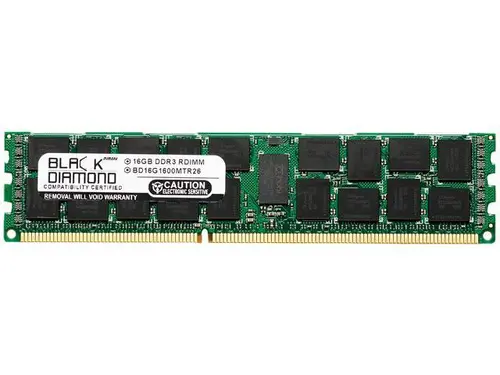 Black Diamond Server Memory 16GB 240-Pin DDR3 SDRAM ECC Registered DDR3 1600 (PC3 12800) Model BD16G1600MTR26