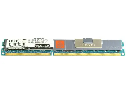 Black Diamond Memory VLP 8GB ECC Registered DDR3 1333 (PC3 10600) Server Memory Model BD8G1333MTR97