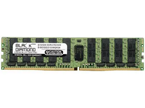 Black Diamond Memory 32GB ECC Registered DDR4 2133 (PC4 17000) Server Memory Model BD32G2133MQR26