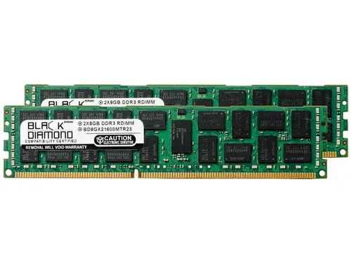 Black Diamond Server Memory 16GB (2 x 8GB) 240-Pin DDR3 SDRAM ECC Registered DDR3 1600 (PC3 12800) Model BD8GX21600MTR23