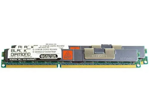 Black Diamond Memory VLP 16GB (2 x 8GB) ECC Registered DDR3 1333 (PC3 10600) Server Memory Model BD8GX21333MTR97
