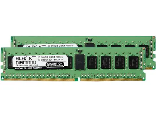Black Diamond Memory 16GB (2 x 8GB) ECC Registered DDR4 2133 (PC4 17000) Server Memory Model BD8GX22133MQR26