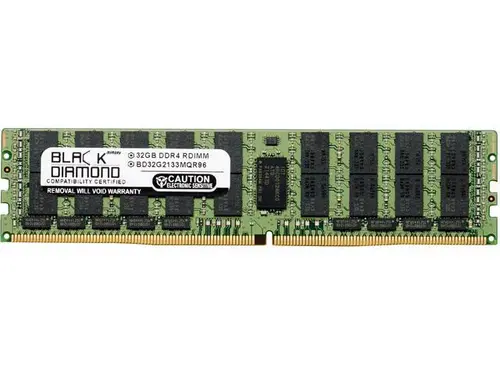 Black Diamond Memory 32GB ECC Registered DDR4 2133 (PC4 17000) Server Memory Model BD32G2133MQR96